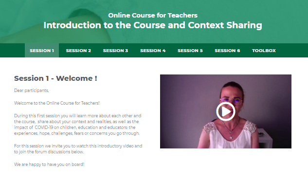 Online course session 1