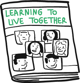 EEC - Learning to Live Together Illustration of Magazine